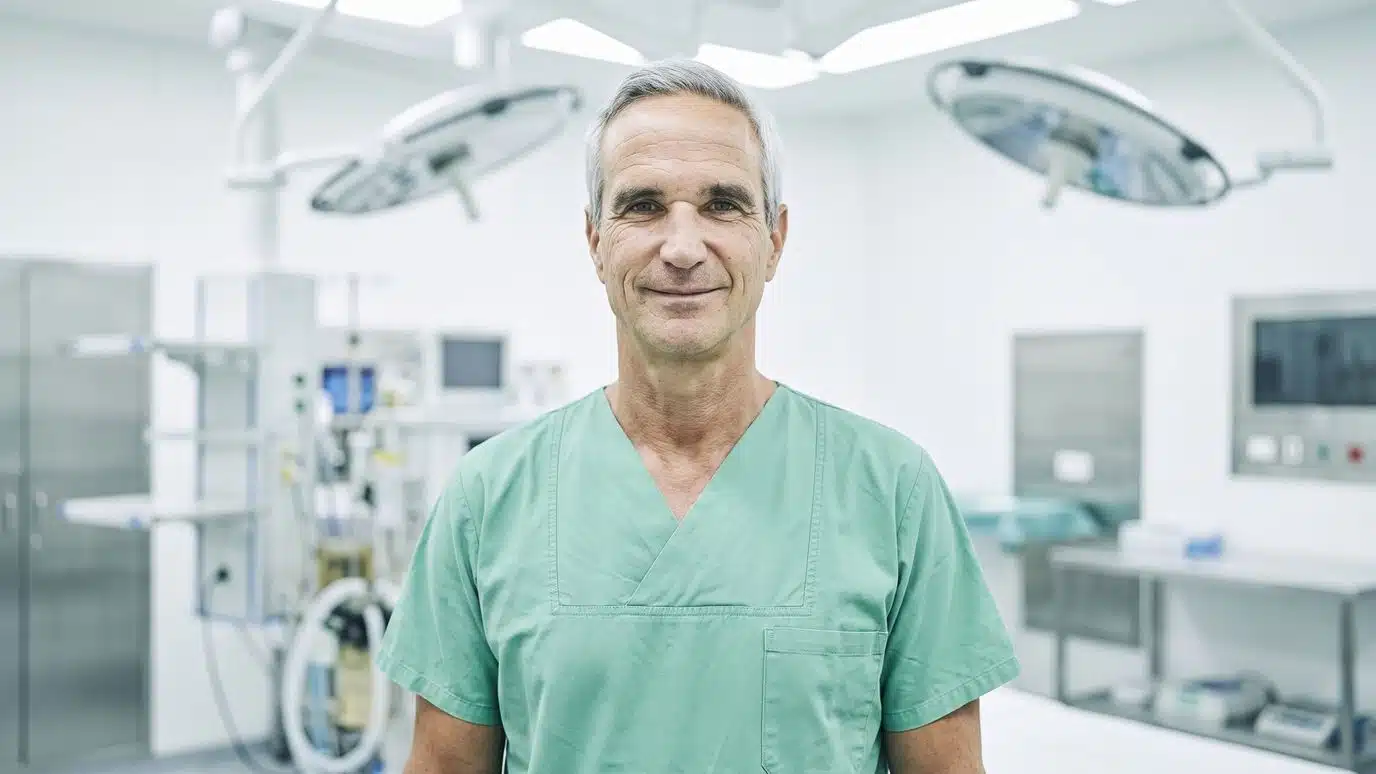 Schulterarthroskopie: minimalinvasive Operation der Schulter in München Orthopäde im Operationssaal während einer minimalinvasiven Schulterarthroskopie